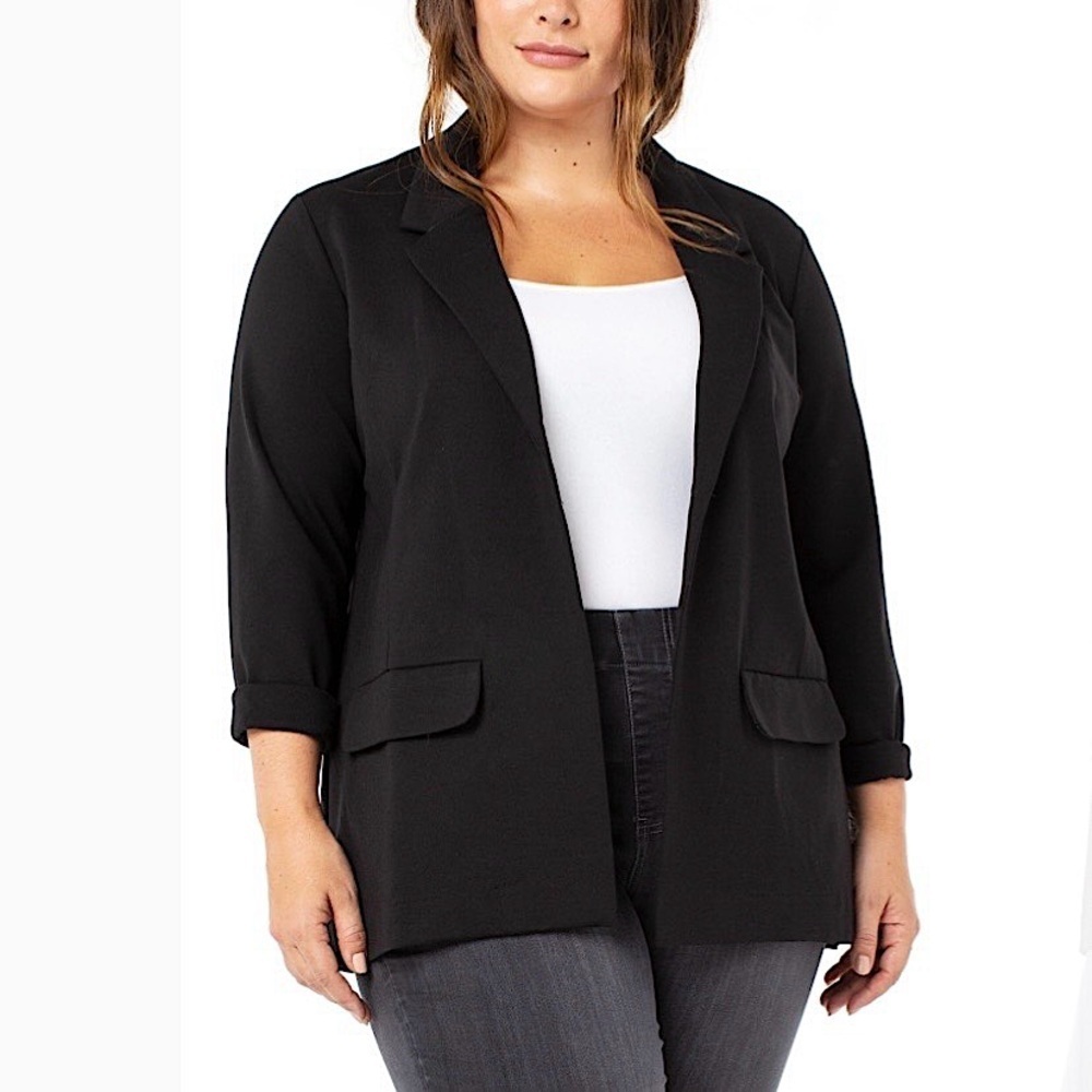 New Liverpool Stitch Fix Super Stretch Boyfriend Blazer Size 3X Black